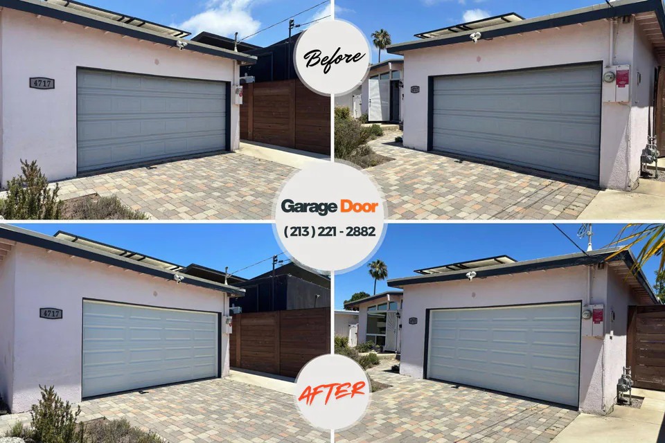 Before and after: garage door repair Blawnox, PA